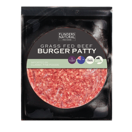 BURGER PATTY GRASS FED  100% (200G) - STANBROKE