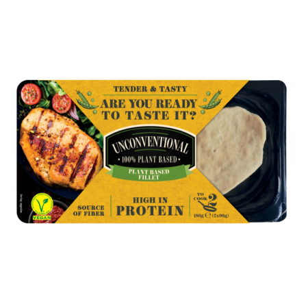 PLANT BASED CHICKEN FILLETS FRZ UNCONVENTIONAL (90G)*2 - GRANAROLO