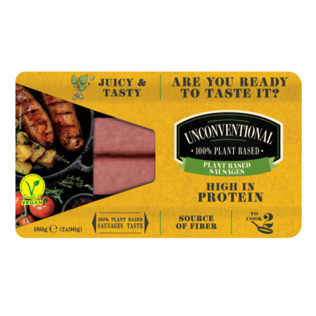 PLANT BASED SAUSAGES FRZ UNCONVENTIONAL (90G)*2 - GRANAROLO