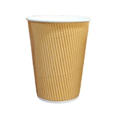 KRAFT RIPPLE PAPER CUP (240ML)*500 - HRK