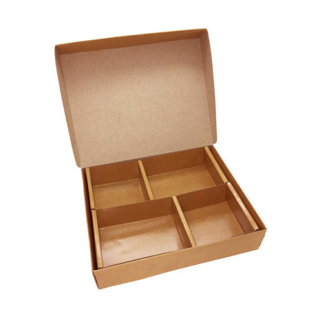 KRAFT BENTO BOX 4 COMPARTIMENTS *300 - HRK