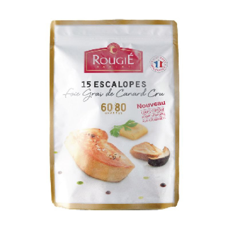 DUCK FOIE GRAS SLICED 60/80 PRESTIGE FRZ (~1KG) - ROUGIÉ