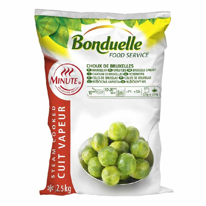 BRUSSEL SPROUT FRZ (~150PC/BAG) (2.5KG) - BONDUELLE