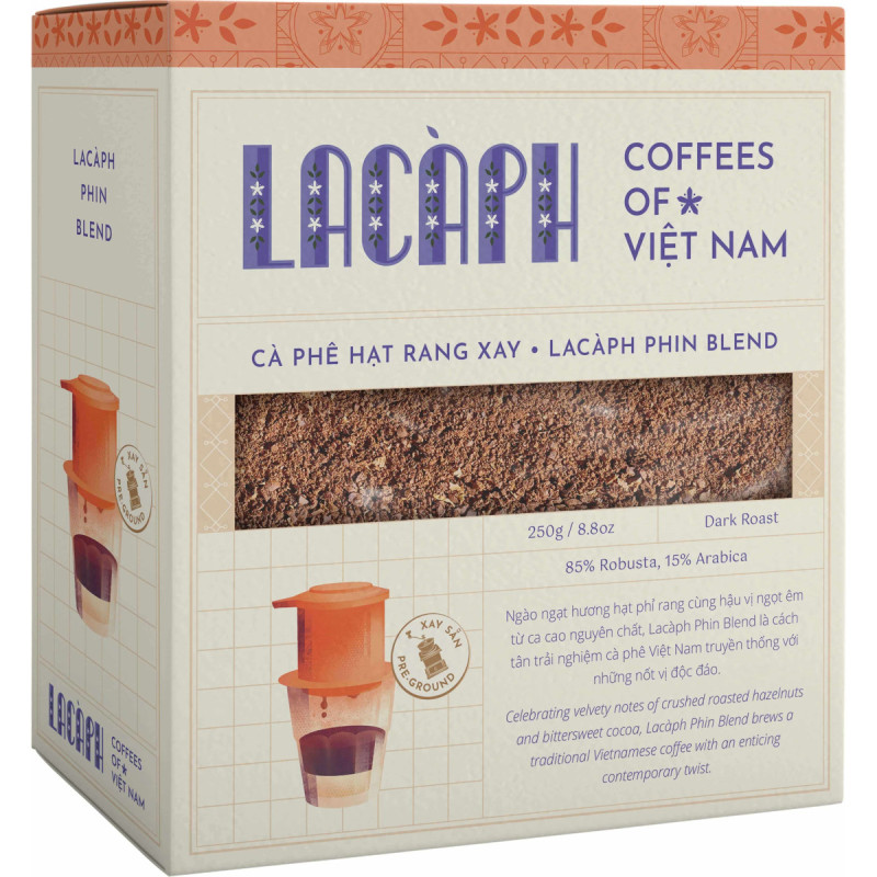 SIGNATURES PHIN BLEND 85% ROBUSTA 15% ARABICA GROUND COFFEE (250G) - LACAPH
