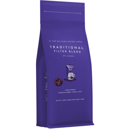 TRADITIONAL FILTER BLEND 100% ARABICA WHOLE BEANS (250G) - LACAPH