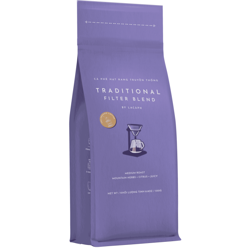 TRADITIONAL FILTER BLEND 100% ARABICA GROUND COFFEE (250G) - LACAPH