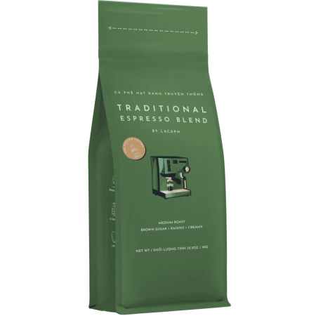 TRADITIONAL ESPRESSO BLEND 70% ARABICA 30% ROBUSTA GROUND COFFEE (1KG) - LACAPH