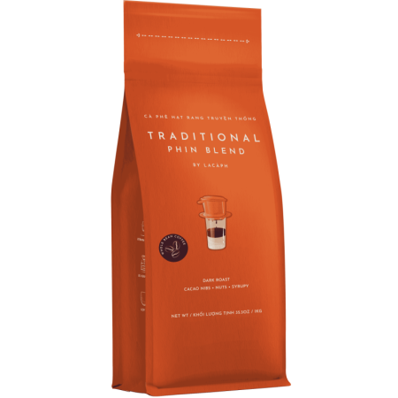 TRADITIONAL PHIN BLEND 100% ROBUSTA WHOLE BEANS (1KG) - LACAPH