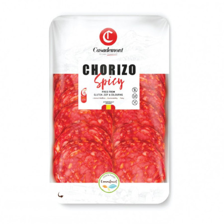 CHORIZO EXTRA CULAR HOT SLICED (100G) - CASADEMONT