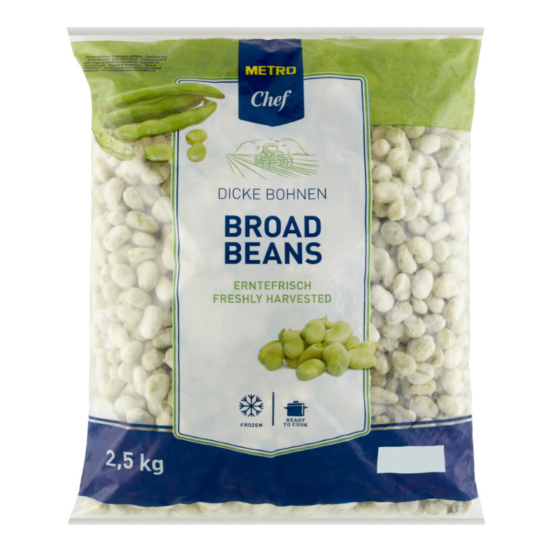 BROAD BEANS FRZ (2.5KG) - METRO CHEF