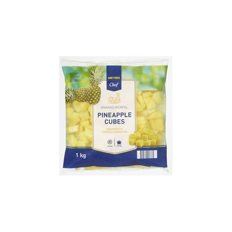 PINEAPPLE CUBES FRZ (1KG) - METRO CHEF