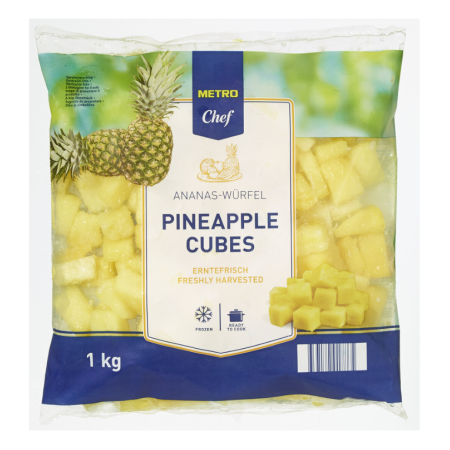 PINEAPPLE CUBES FRZ (1KG) - METRO CHEF