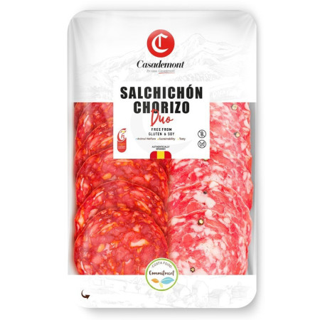 SALCHICHON + CHORIZO EXTRA SLICED (100G) - CASADEMONT