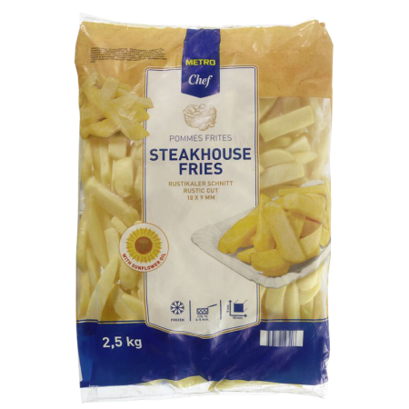 STEAKHOUSE FRENCH FRIES RUSTIC CUT 18X9 (2.5KG) - METRO CHEF