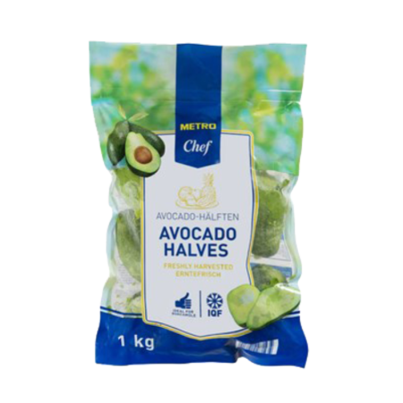 AVOCADO HALVES FROZEN (1KG) - METRO CHEF