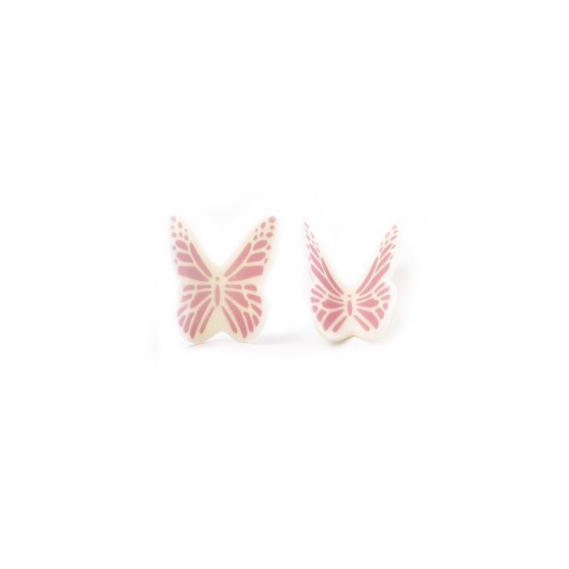 BUTTERFLY WHITE PINK - C120 - DOBLA