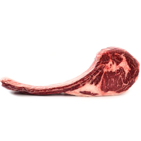 TOMAHAWK RIBS PREPARED STEAK BLACK ANGUS MB2 BONE IN 120DAYS GF AUS FRZ (~1.2KG) - STANBROKE
