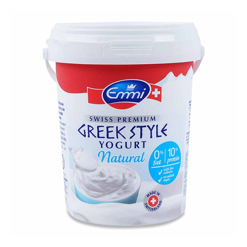 SWISS GREEK YOGURT NATURE PREMIUM 0% FAT (1KG) - EMMI