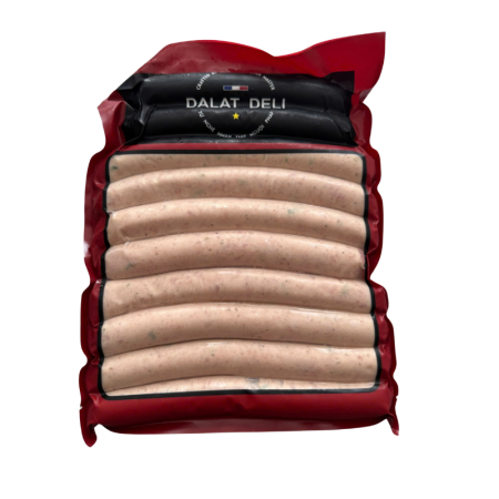 PORK SAUSAGE WITH HERBS BREAKFAST ~95G (1KG) - DALAT DELI
