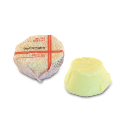 BUTTER SLIGHTLY SALTED PORTION (20G)*50 - BEILLEVAIRE