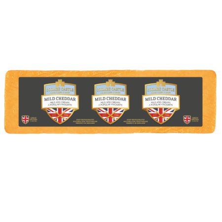 RED MILD COLOURED CHEDDAR 6M (~2.5KG) - COOMBE CASTLE - DEVON CREAM COMPANY