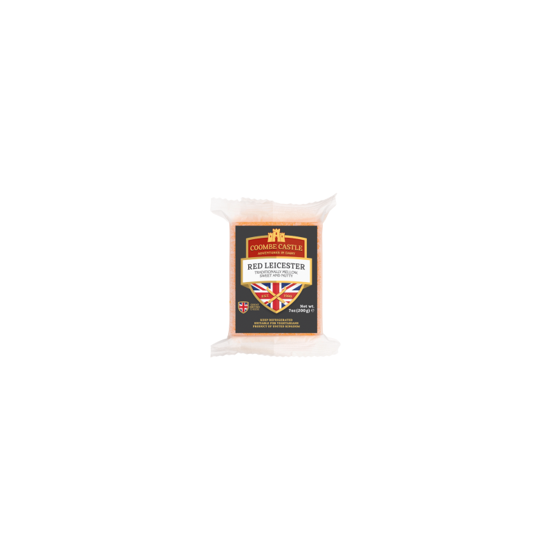 RED MILD CHEDDAR BLOCK 6M (200G) - COOMBE CASTLE - DEVON CREAM COMPANY