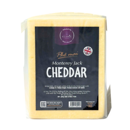 WHITE MILD CHEDDAR MONTEREY JACK (1KG) - COOMBE CASTLE - DEVON CREAM COMPANY - CTR