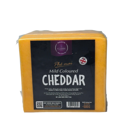 MILD COLOUR CHEDDAR (500G) - COOMBE CASTLE - DEVON CREAM COMPANY - CTR
