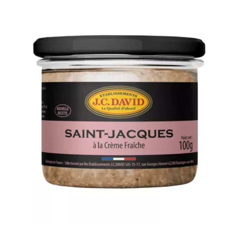TERRINE OF SCALLOPS WITH CREME FRAICHE (100G) - J.C.DAVID