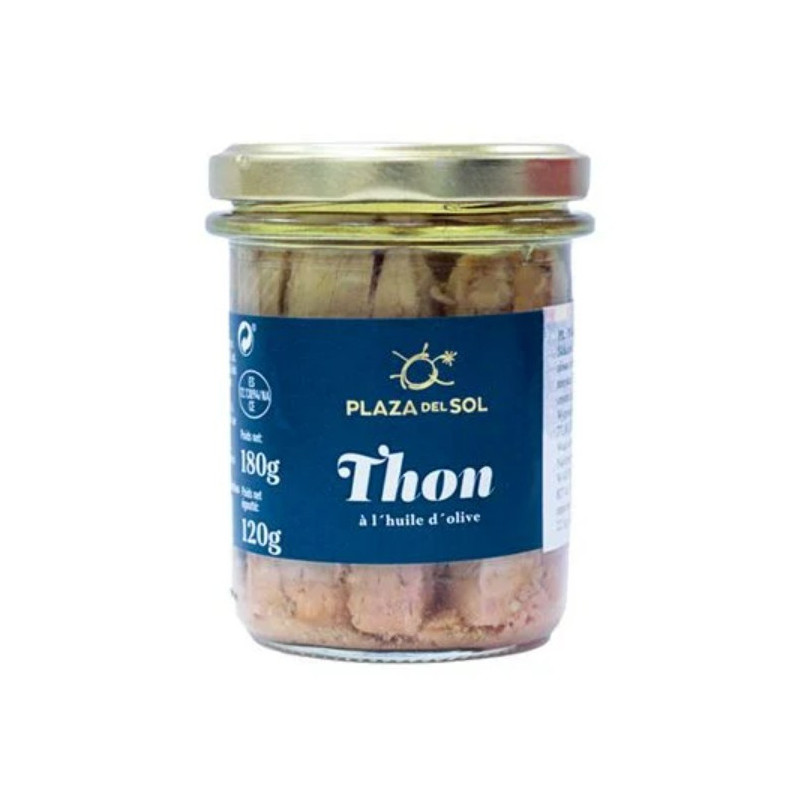 TUNA CHUNK IN SUNFLOW OIL JAR 120G NET (180G) - PLAZA DEL SOL