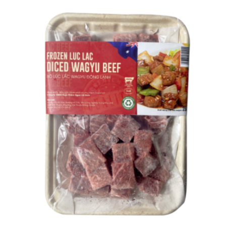 DICED WAGYU FZ BEEF MB 3/7 FB 400DAYS GF AUS (350G) - STOCKYARD - CTR