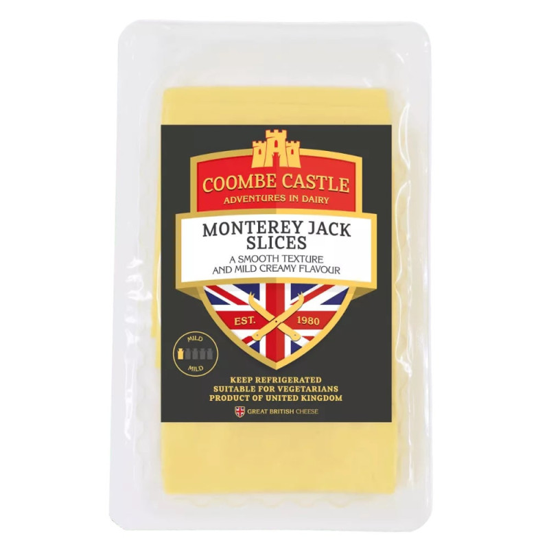 WHITE MILD CHEDDAR MONTEREY JACK (100G) - COOMBE CASTLE - DEVON CREAM COMPANY - CTR