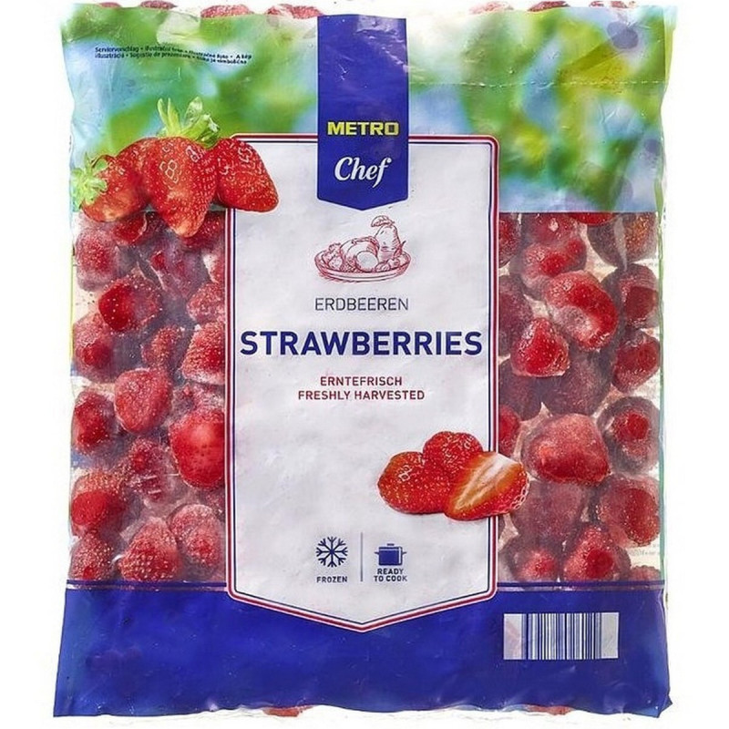 STRAWBERRY IQF FRZ (1KG) - METRO CHEF
