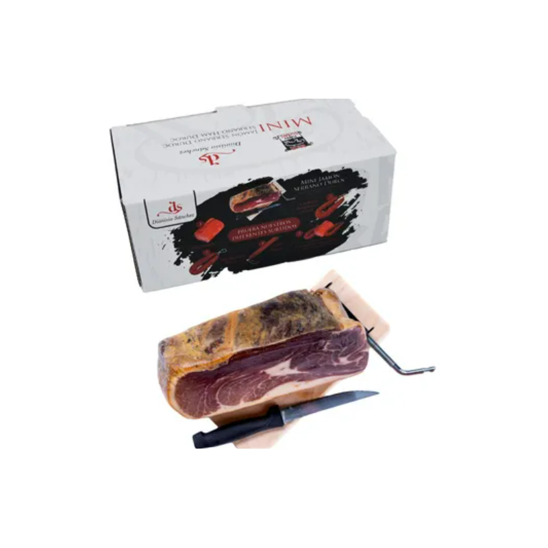 MINI JAMON HAM WITH KNIFE AND HOLDER 24M (~1.2KG)  - LA PRUDENCIA