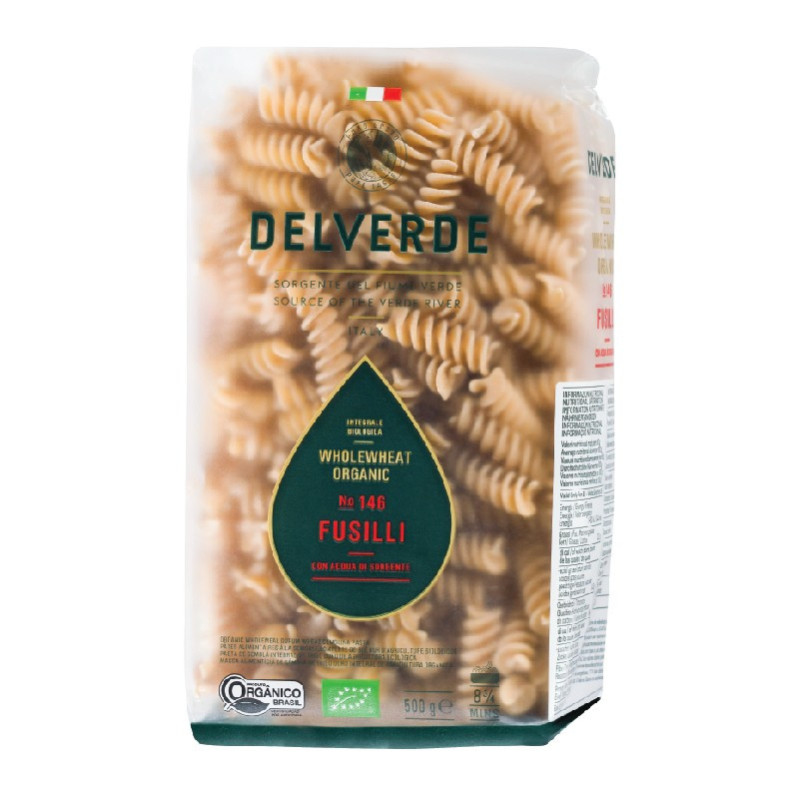FUSILLI WHOLE WHEAT BIO (500G) - DELVERDE