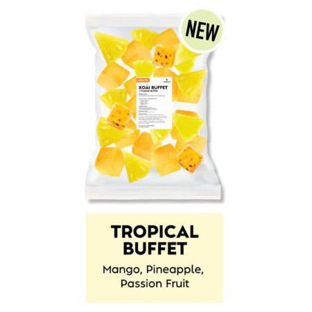 B2 - FRZ MANGO 53%, PINEAPPLE, PASSION FRUIT (450G) - SUPERGREEN SMOOTHIES"