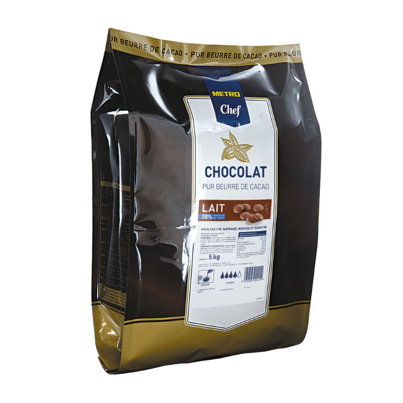 MILK CHOCOLATE COUVERTURE BUTTONS 38% (5KG) - METRO CHEF