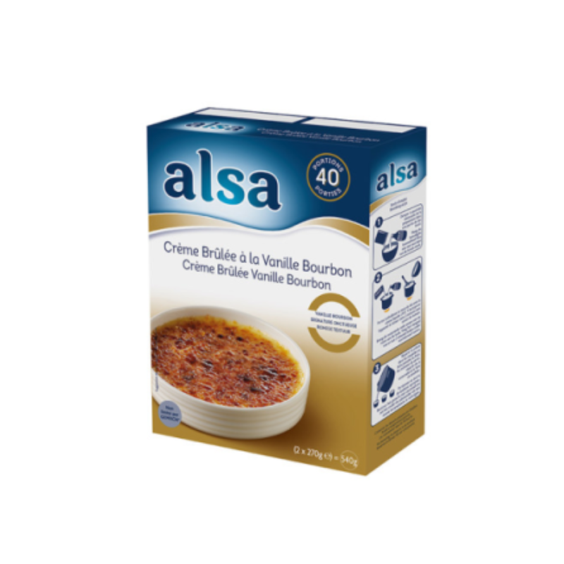 BOURBON VANILLA CRÈME BRULEE PREPARATION ALSA (540G) – FLAVORS AND CHEFS