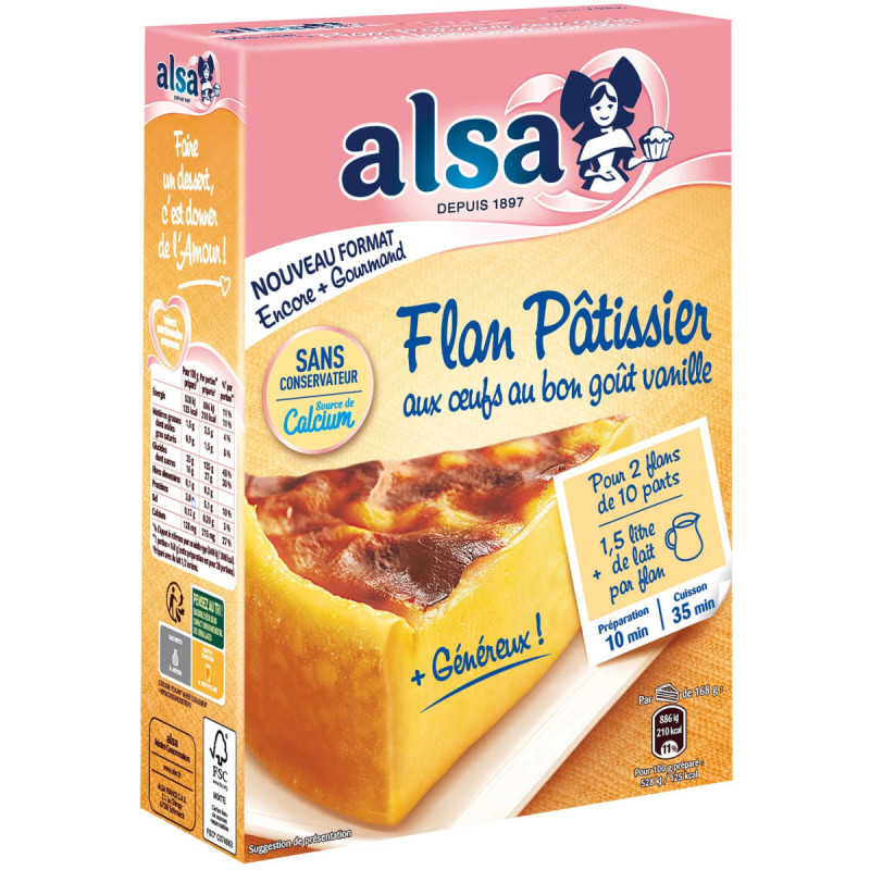 FLAN WITH VANILLA FLAVOR PREPARATION ALSA (740G) - FLAVORS AND CHEFS