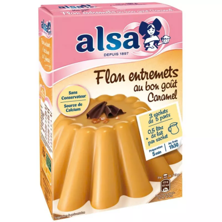 FLAN WITH CARAMEL FLAVOR PREPARATION ALSA (180G) - FLAVORS AND CHEFS