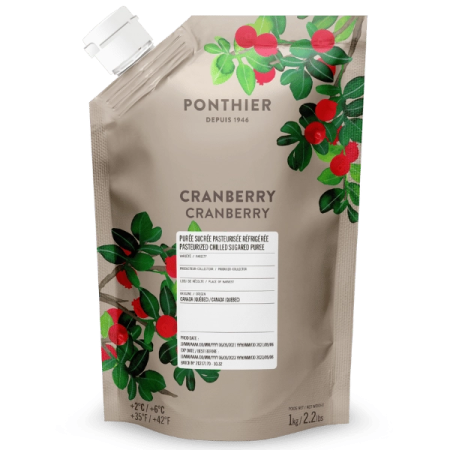CRANBERRY PUREE CHILLED 10% SUGAR (1KG) - PONTHIER