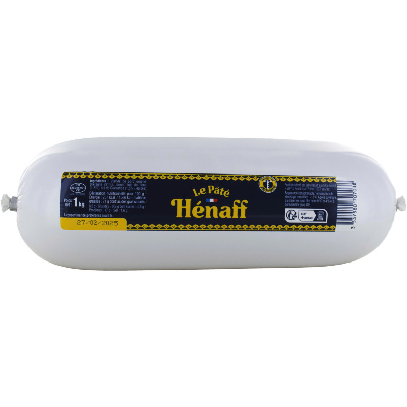 PORK PATE TO SLICE (1KG) - HÉNAFF