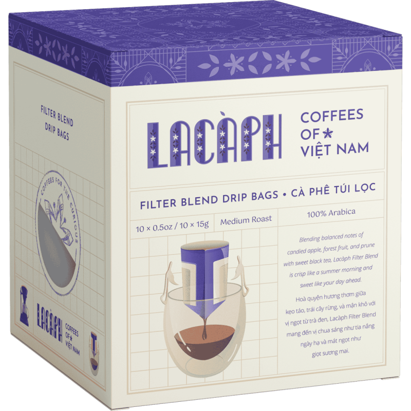 FILTER BLEND 100% ARABICA COFFEE DRIP BAGS (15G*10) - LACAPH