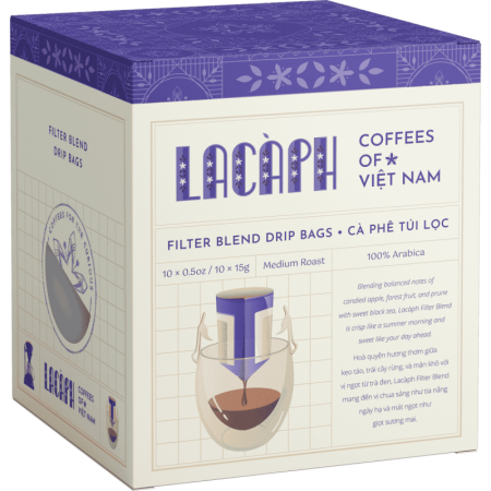 FILTER BLEND 100% ARABICA COFFEE DRIP BAGS (15G*10) - LACAPH