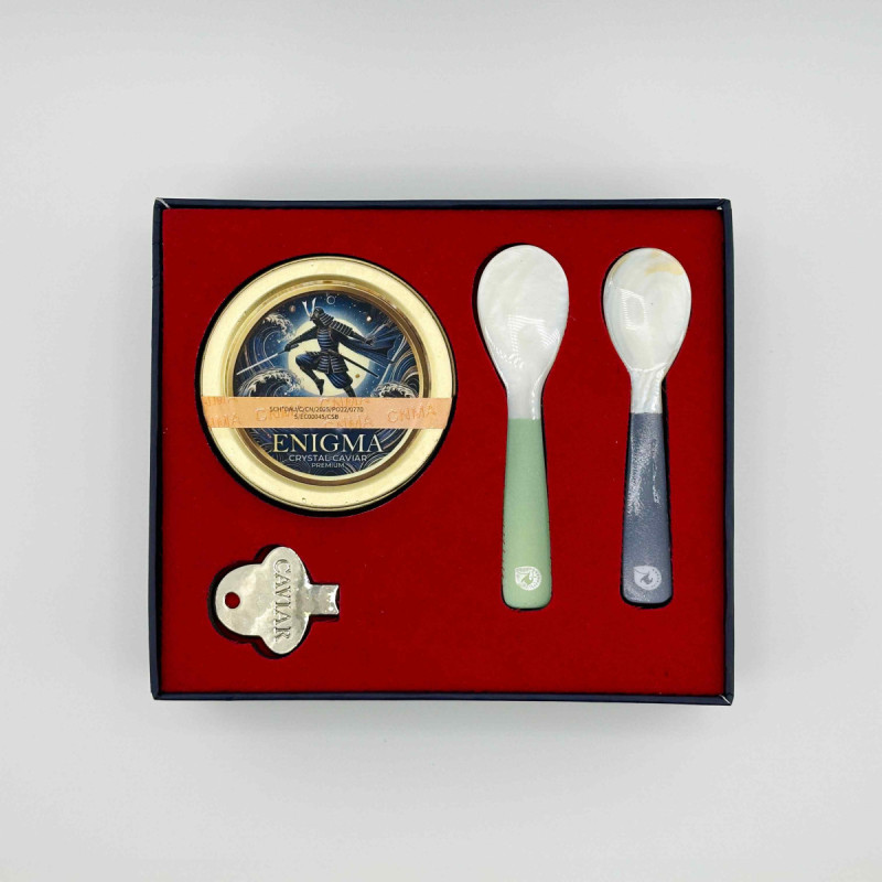 SET 1 - CRYSTAL CAVIAR (50G), 2 SPOONS, 1 OPENER - ENIGMA
