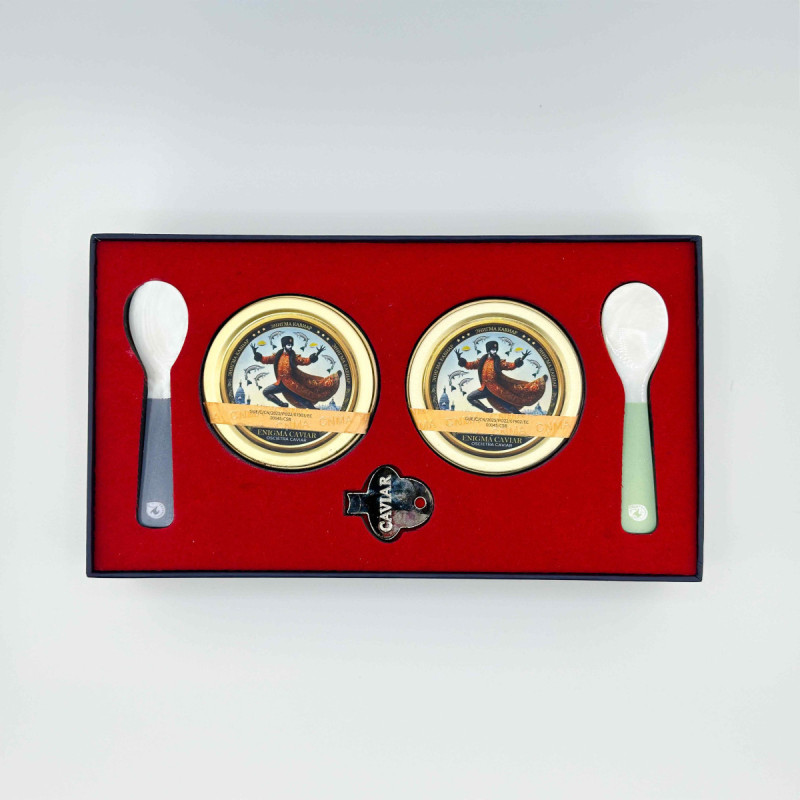 SET 2 - 2 OSCIETRA CAVIAR (50G), 2 SPOONS, 1 OPENER - ENIGMA