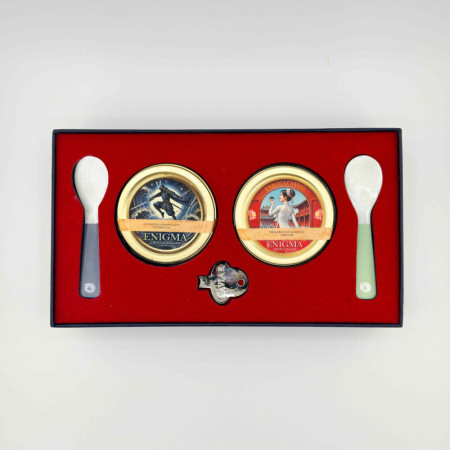 SET 3 - BAERI CAVIAR (30G) + CRYSTAL CAVIAR (30G), 2 SPOONS, 1 OPENER - ENIGMA