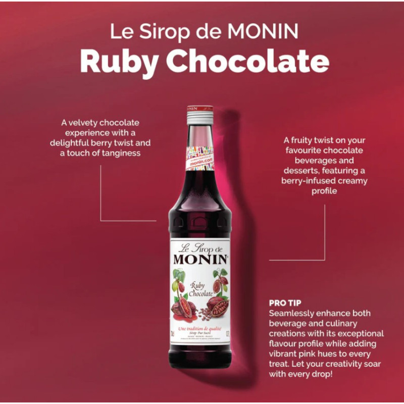 BERRY/ RUBY CHOCOLATE FLAVOURED SYRUP (700ML) - MONIN