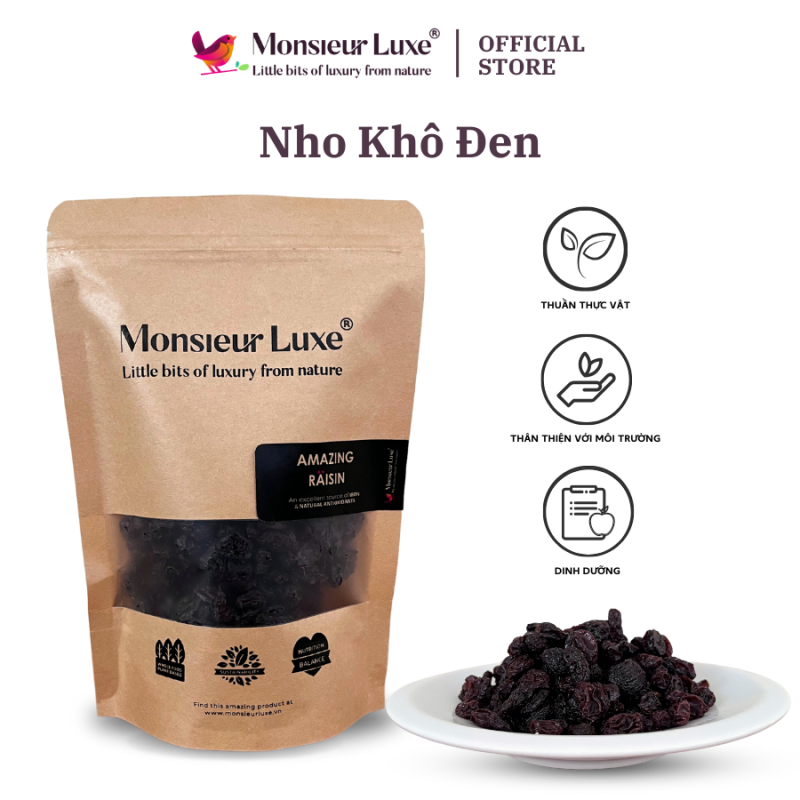 BLACK RAISINS (800G) - KHO GOURMET - MONSIEUR LUXE