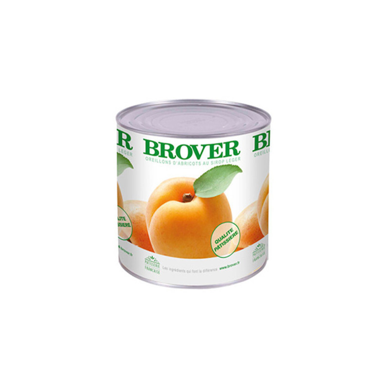 UNPEELED APRICOT HALVES IN SYRUP (800G) - BROVER